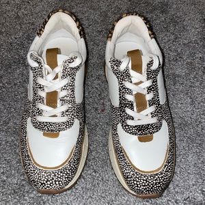 Madewell Kickoff Trainer Sneakers in leather and Spot Mix Calf Hair